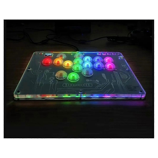 Arcade-ohjaussauva RGB-taistelupelinäppäimistö 16 näppäimen All-Button-ohjain