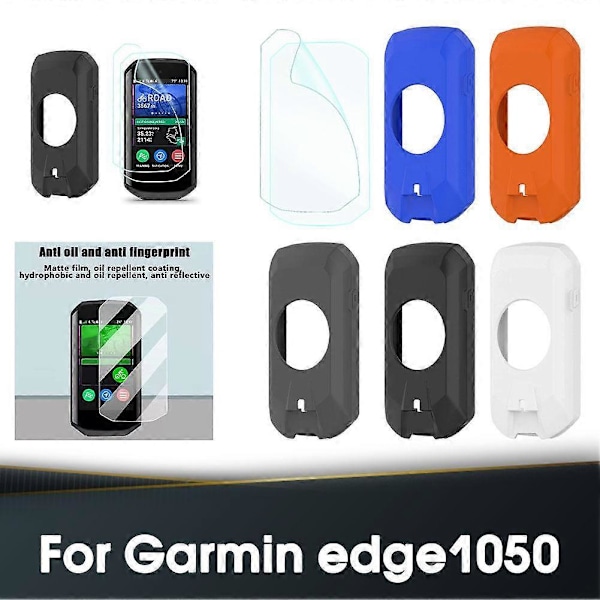 Silikoninen suojakotelo Garmin Edge 1050:lle, kattava suojakotelo Black