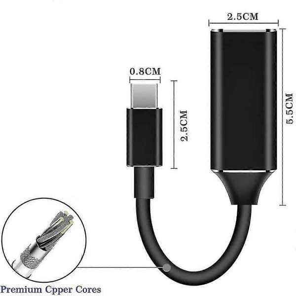 Usb C till Hdmi-adapter, 4k Typ-c till Hdmi-adapter (thunderbolt 3