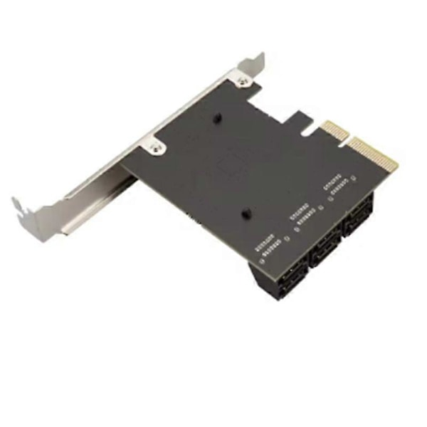 PCI-E 6 Portar SATA-kort PCI-E 4X-kort PCI Express till SATA 3.0 6 Portar SATA III 6Gbps PCIE X4 Expansionsadapterkort