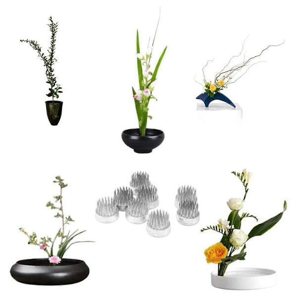 Blomsterfrøer til arrangementer Holder Blomsterfrø Rustfrit stål Pin Frø til klasseværelse, hjem, kontor (0,9 tommer 24 stk)