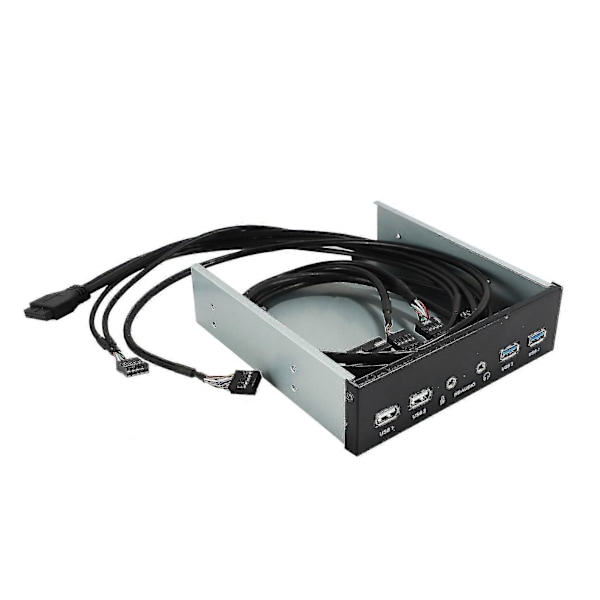 5.25 Tums Intern Frontpanel USB-hub för Stationär Dator, 2 Portar USB 3.0 och 2 Portar USB 2.0 med HD