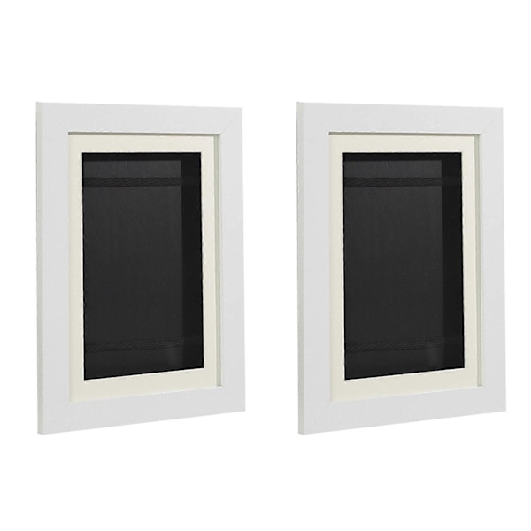 1/2 st Konstram för Barn Magnetisk Frontöppning Hem Vardagsrum Sovrum Väggkonst Ritning Foto Bild Visningsram White 2pcs