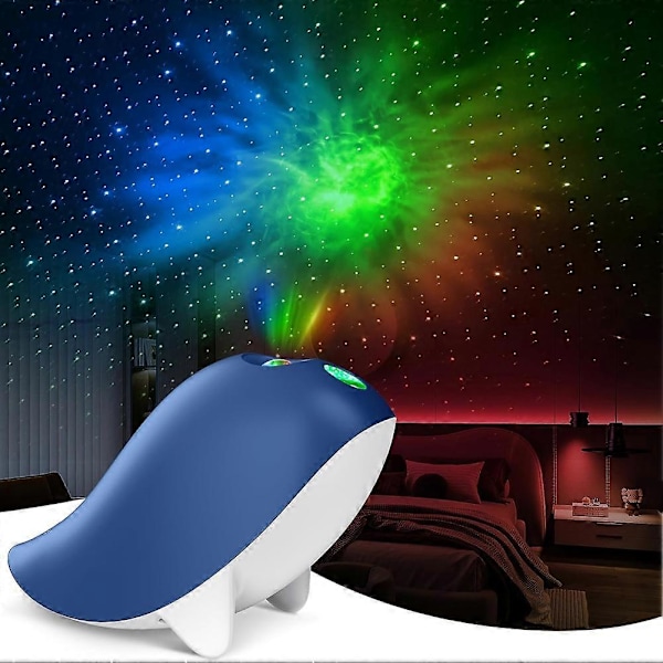 Galaxy Projektor Sänglampa Sovrum, Projektor Månlampa Svart