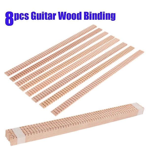 8 st Gitarrlister Luthier Purfling Bindning Marketeri Inlägg Trä