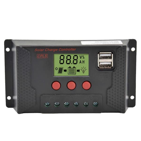 Solar Laderegulator 20A PWM 12V/24V Automatisk Solcellepanel Regulator