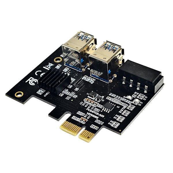 PCIe Riser-kort PCI-E 1X till 16X 1 till 4 USB 3.0 Riser för BTC Mining Molex 4 Pin 1 till 4 PCI-E Expres
