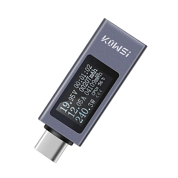 Typ-C Multifunktionell Digital Display Amperemeter Testare