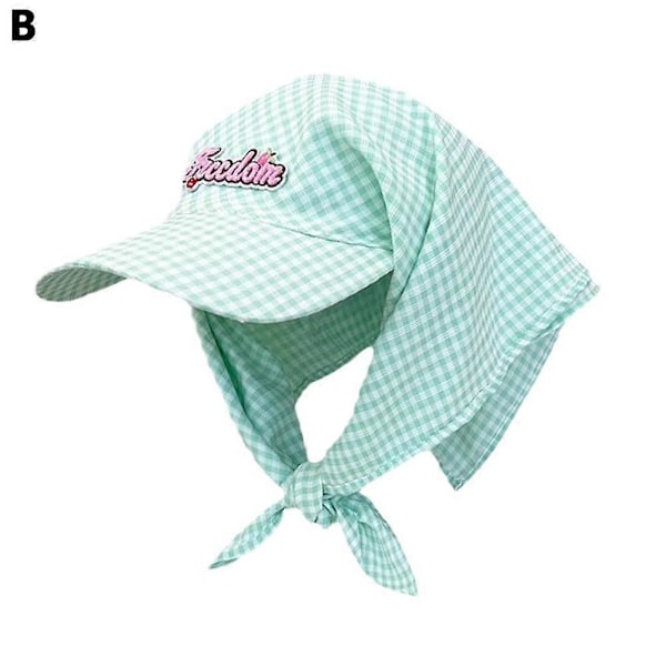 UV Solskydd Rutig Turban Hatt Basebollkeps Solhatt Green