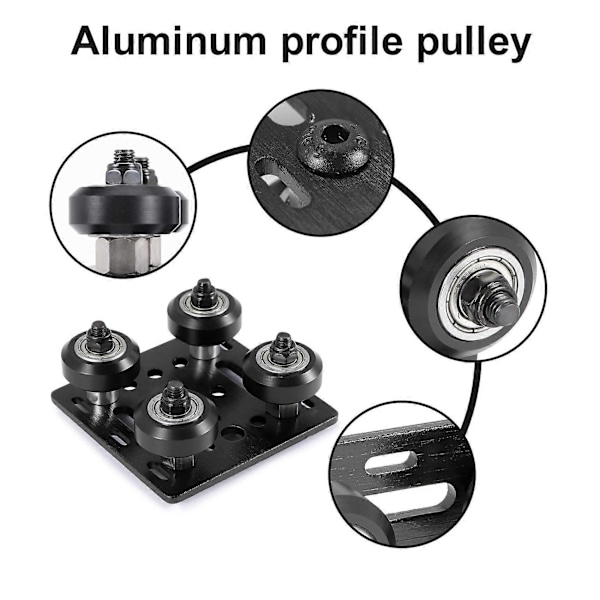 3D Printer 2020 Aluminium Profil Remskive V-Slot Byggeportalplade