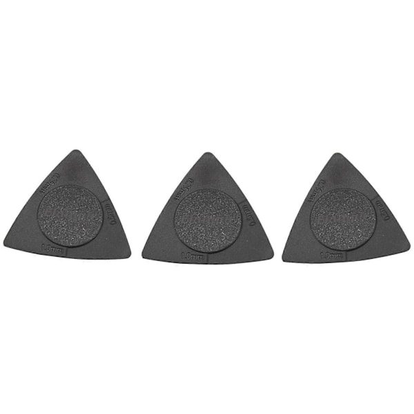 10 st Triangel-gitarrplektrum 1.0 0.75 0.5 mm i PC + ABS Svart