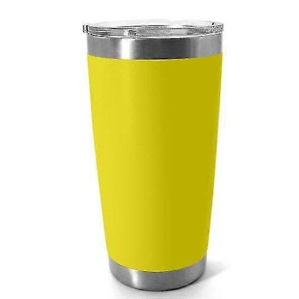20oz Mindre Stål Inre Och Yttre 304 Bilflaska Ölmugg yellow