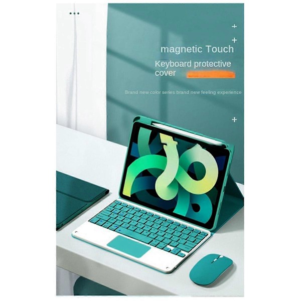 Kotelo Pad 5 / 5 Pro -tabletille, suojakotelo näppäimistöllä, vihreä