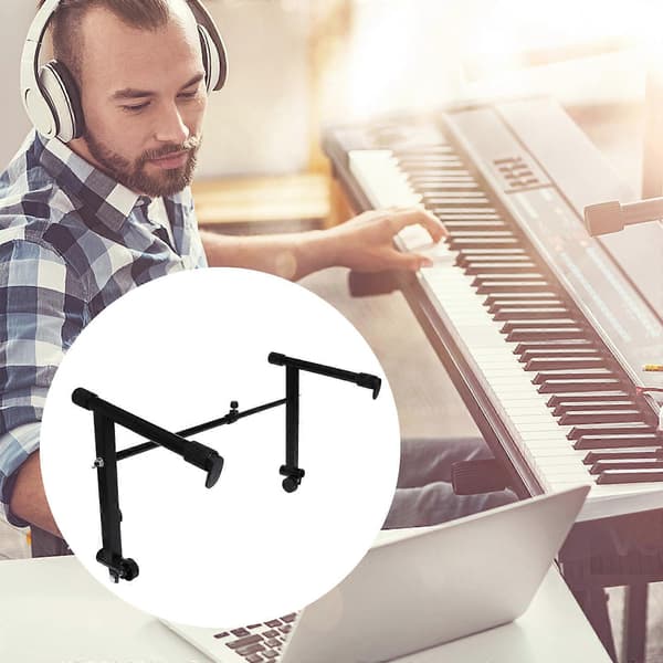 Universal Adapter Musikk Keyboard Dobbel Keyboardstativ Plattform Stativer Digital Piano X Stativ