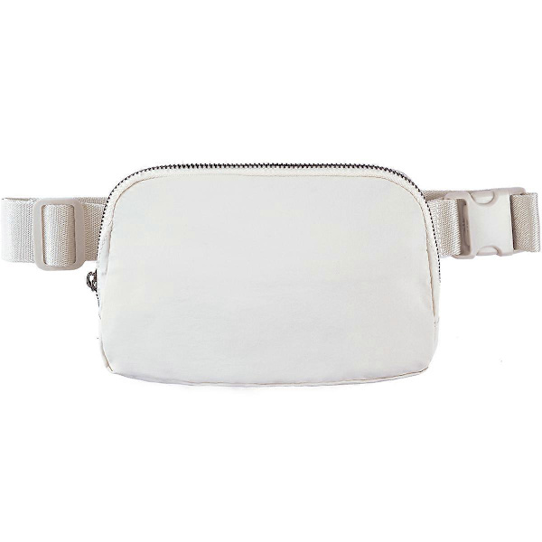 KXJ-Bältesväska för Kvinnor Trendiga Magväskor Crossbody Väska Midjeväska för Vandring Promenader Cykling Resor Off-white
