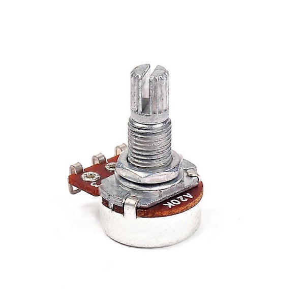 A20K-ohm Kontrollpott Gitarr Ljud Ton Potentiometer med Delad Axel 18mm GP202