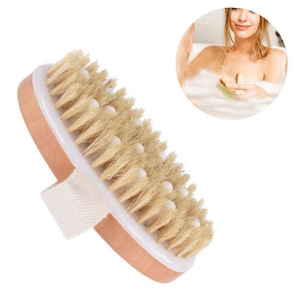 Kroppsborste för våt eller torr borstning - Skonsam exfoliering för mjukare, strålande hud - Bli av med celluliter och torr hud