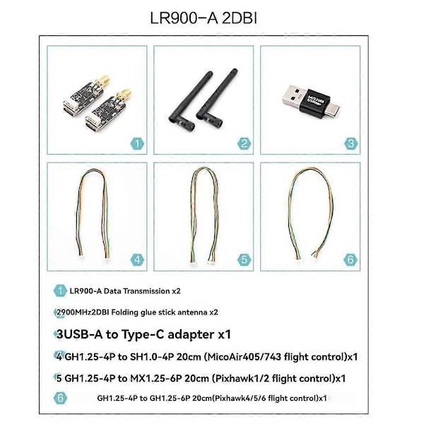 890-915MAHZ LoRa Telemetriradio för //PX4 LR900-A