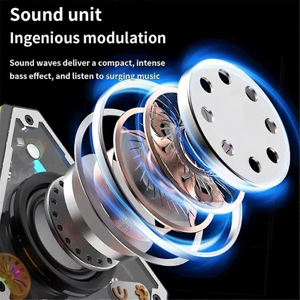 Kannettava HiFi-subwoofer, pieni langaton kaiutin surround-äänellä