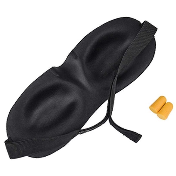 Sovmask Ögonmask Öronproppar Skugga Rese Sömnhjälp Skydd Ljusguide QinHai