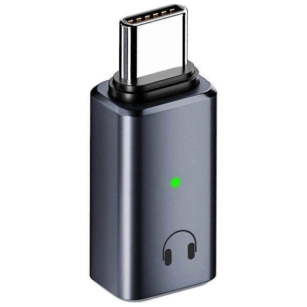 USB Type C -liitännästä kuulokeliitäntään -muunnin 15 harmaalle
