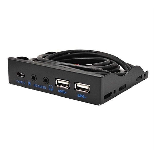 USB frontpanel til PC USB3.2 Gen2 10Gbps Type C + 19Pin USB3.0 Hub