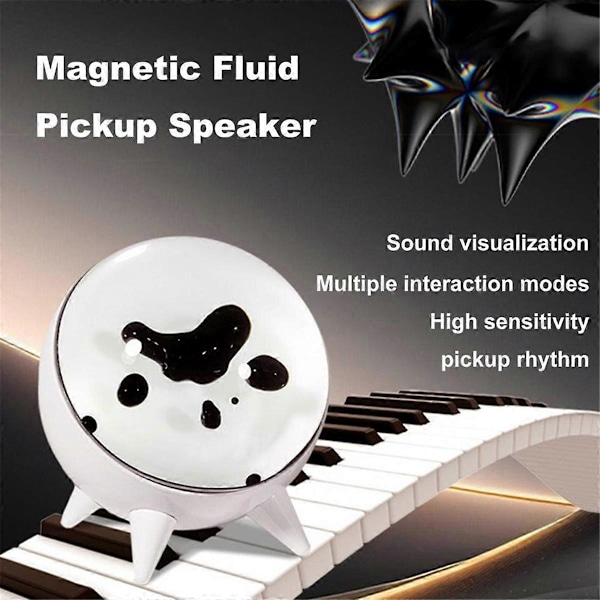 Ferrofluid Ljudvisualiserare, Uppladdningsbar Musikrytmhögtalare Vit