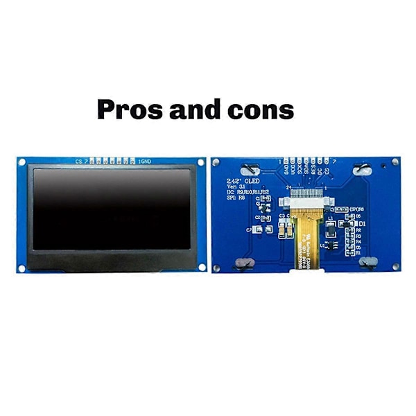 2.42-tums OLED-skärmmodul 128x64, högupplöst LCD-skärm grön