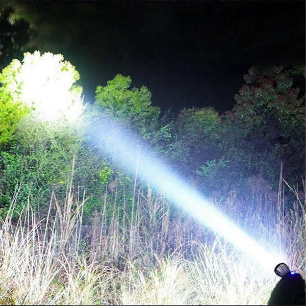 Superstark LED Pannlampa Uppladdningsbara LED-strålkastare Stark Ljusstyrka Utomhus Fiskelampa