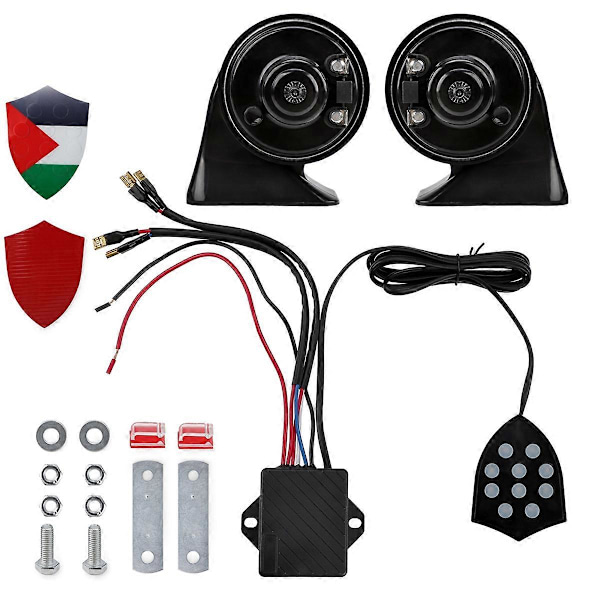 12V Universal Elektronisk Signalhorn 10 Ljud Musikstyrenhet