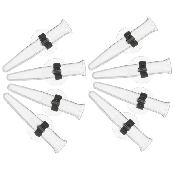 8 stk. blomstervandrør med sugekop, transparente blomsterrør i plastik til friske blomster, blomsterarrangement, vase, dekorativt testrør