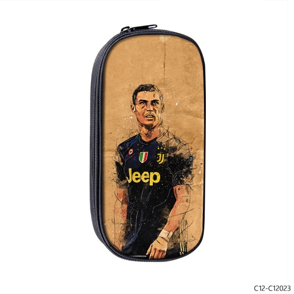Cristiano Ronaldo Elementary School Student Stor kapacitet Case Football Star Beige 22cm CR7 1 22cm