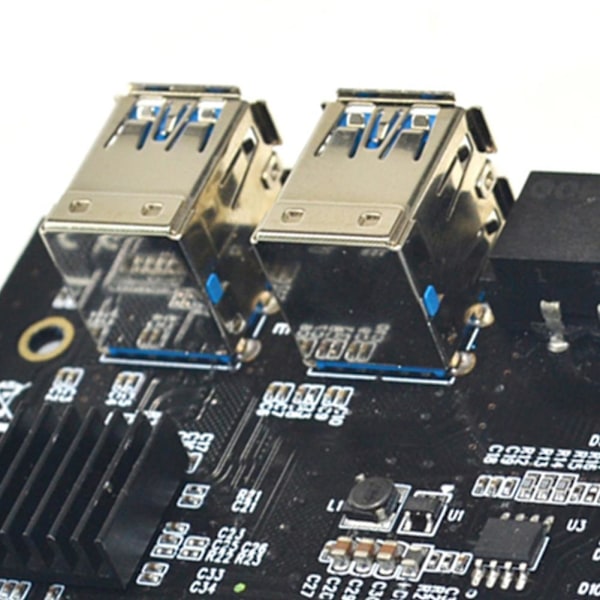 PCIe Riser-kort PCI-E 1X till 16X 1 till 4 USB 3.0 Riser för BTC Mining Molex 4 Pin 1 till 4 PCI-E Expres