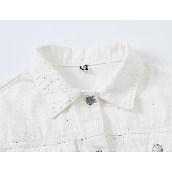 Denimjacka för dam WHITE 3XL