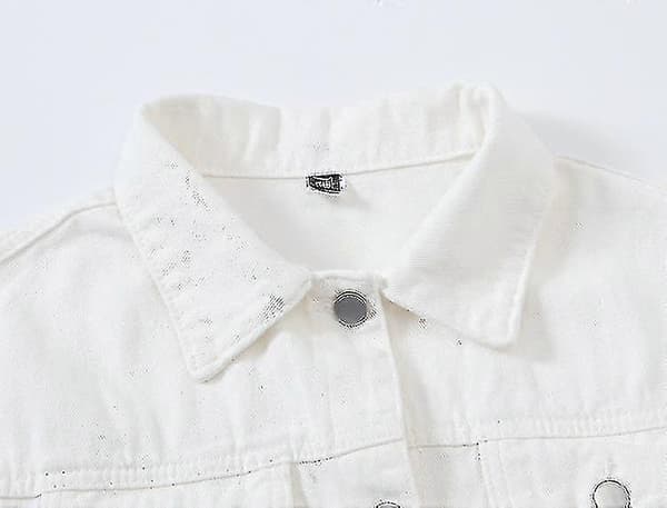 Naisten denim-takki WHITE L