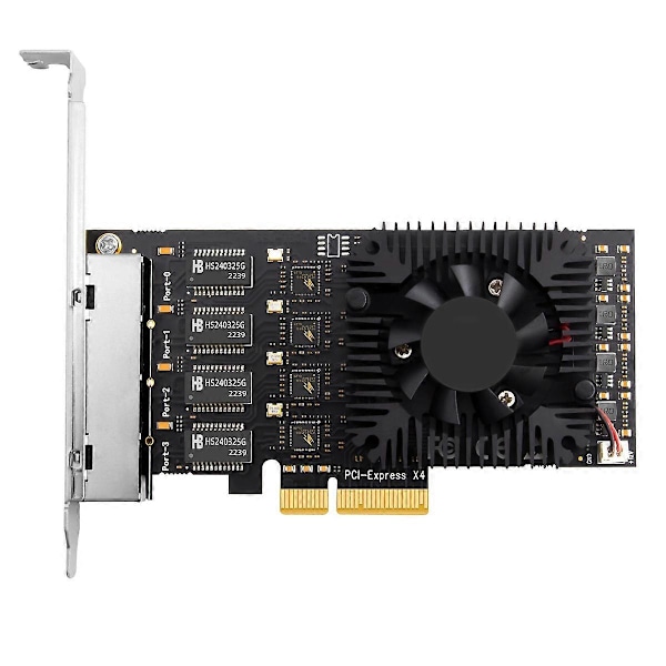 4-portars PCIE POE nätverkskort Gigabit industriell Ethernet-omvandlare