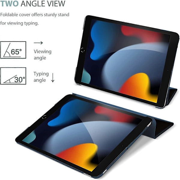 Procase iPad 10.2 Fodral iPad 9:e Generationen 2021/iPad 8:e Generationen 2020/iPad 7:e Generationen 2019 Slim Ställ Fodral Skyddande Smart Omslag