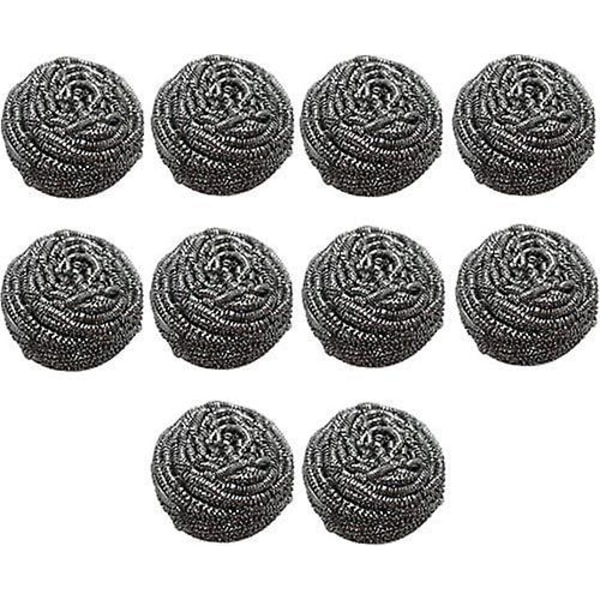 20 st Rostfria Stål Svampar Skrubbar Rengöringsboll Redskap Skrubber Densitet Metallskrubber Skurdynor Boll för Gryta Panna Disk Tvätt Rengöring