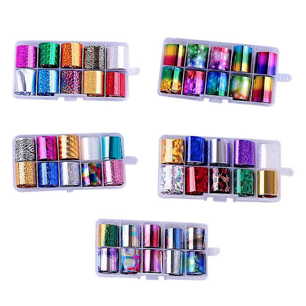 5 Förpackningar Nagelklistermärken DIY Nageldekaler Kreativa Nagelklistermärken Nagelöverföring Klistermärken Full Nagelkonst Klistermärke Nagelkonst Dekaler