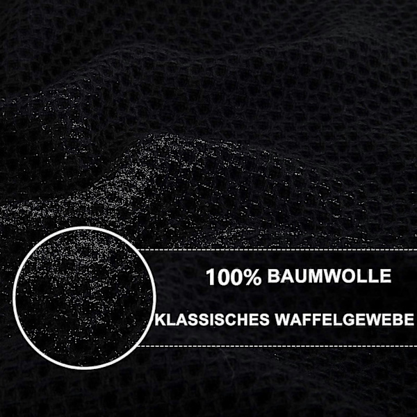 6-pack 100% Bomull Frotté Disktrasor Kök Disk Rengöring Hängögla Black 34*73cm