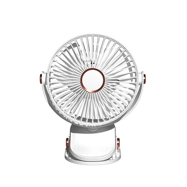 Bærbar LED Campingventilator med Natlys USB Hvid