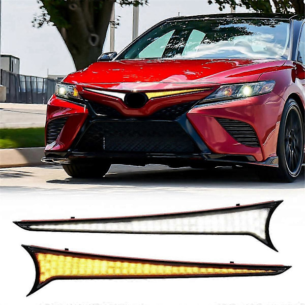 LED-frontgrilllampor för bil DRL Blinkersljus