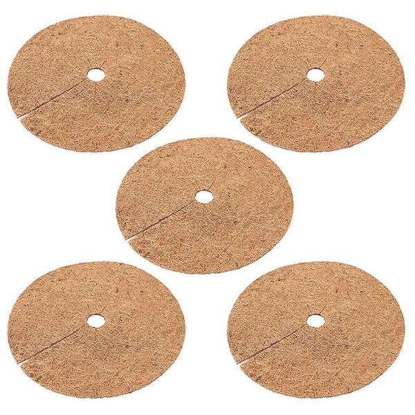 5 st Kokosfiber Trädring Mulch Pad Blomkruka Grönsaker Suckulenter Mulch Ring Skydd för Växter