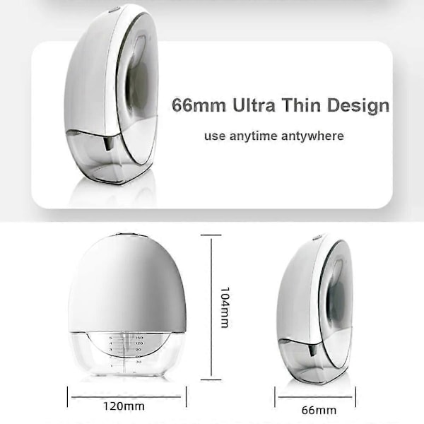 1st/2st Bärbar Användbar Bröstpump Hands Free Elektrisk Bröstpump för Amning 4 Lägen 9 Sugnivåer Lågt Ljud