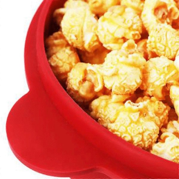 Silikon Mikrovågsugn Popcorn Maker Vikbar Popcornskål