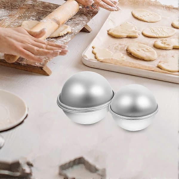 4 Par Halv Badeballform Aluminiumlegering Halvsirkel Kakekule Halv Ballform