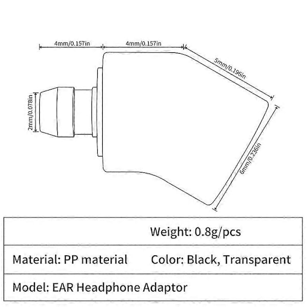 Öra Mmcx Pentaconn Öra till Mmcx Adapter Öra Mmcx till Pentaconn Mmcx till Pe Adapter för Acoustune PE HS1650CU A