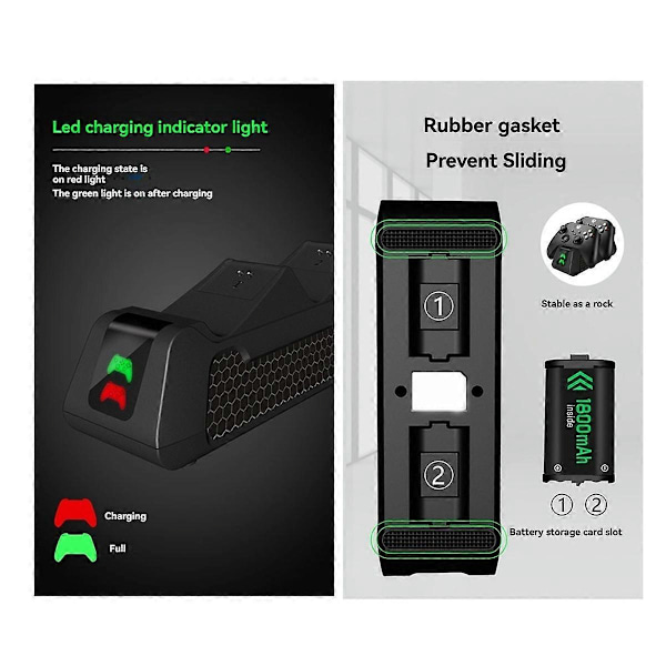 Laddstation A för Xbox Series X/S/XboxOne/X/S/Elite-handkontroll