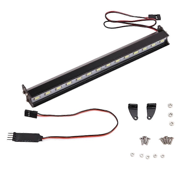 RC Bil Tak LED Ljusramp Justerbart Läge för 1/10 Crawler SCX10 Wraith Capra TRX4 TRX6 CC01 180mm