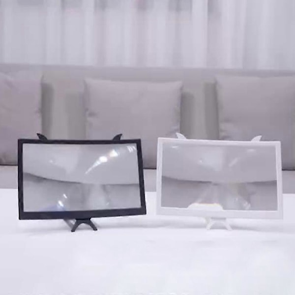 Telefon Skärmförstorare Vikbar 3D Hög Klarhet 10/14 Tum Böjd Telefon Skärm Video Förstärkare Hållare för Att Titta På TV White 14 inch